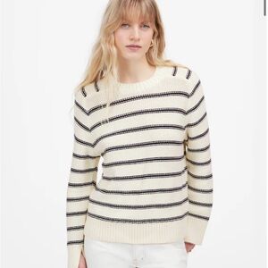 Madewell Striped Cotton Crewneck Sweater
